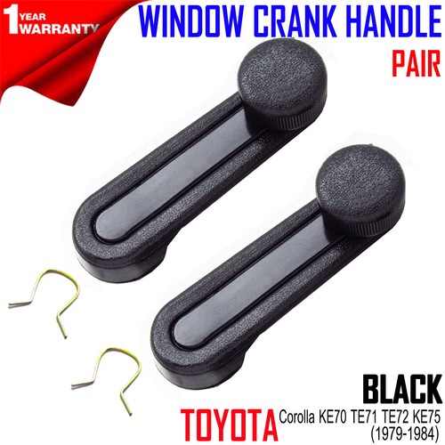 1979-1984-TOYOTA-COROLLA-KE70-TE71-TE72-KE75-PAIR-WINDOW-CRANK-HANDLE-BLACK-NEW