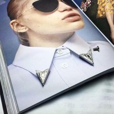 Art Deco Vintage Męskie fantastyczne doskonałe końcówki kołnierza w srebrze argentyńskim 935