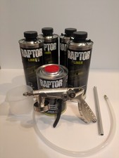 Upol 0820 Raptor Black Spray-on Truck Bed Liner Kit W Free Spray Gun 1 Gallon