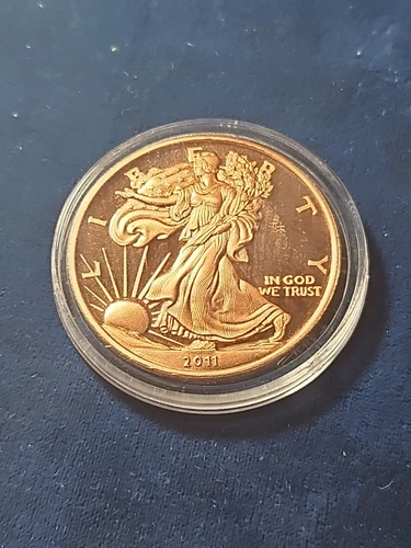 2011 LIBERTY GOLDEN STATE MINT 1 OUNCE COPPER ROUND COIN  (M.T.#9018)