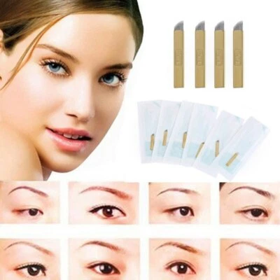 Microblading Tattoo Needles 12 & 14 pin Hard PCD Permanent Makeup Eyebrow *UK*