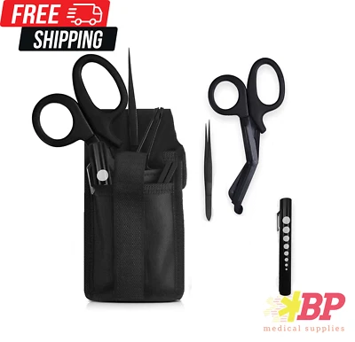 MediTac Tactical EMS Holster with First Aid Shears Tweezer and Pupil Light