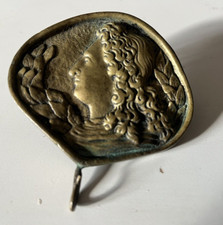 ANCIENNE PATERE /CROCHET DE MÉTIER BRONZE PORTE MANTEAU . PORTRAIT ROYAL