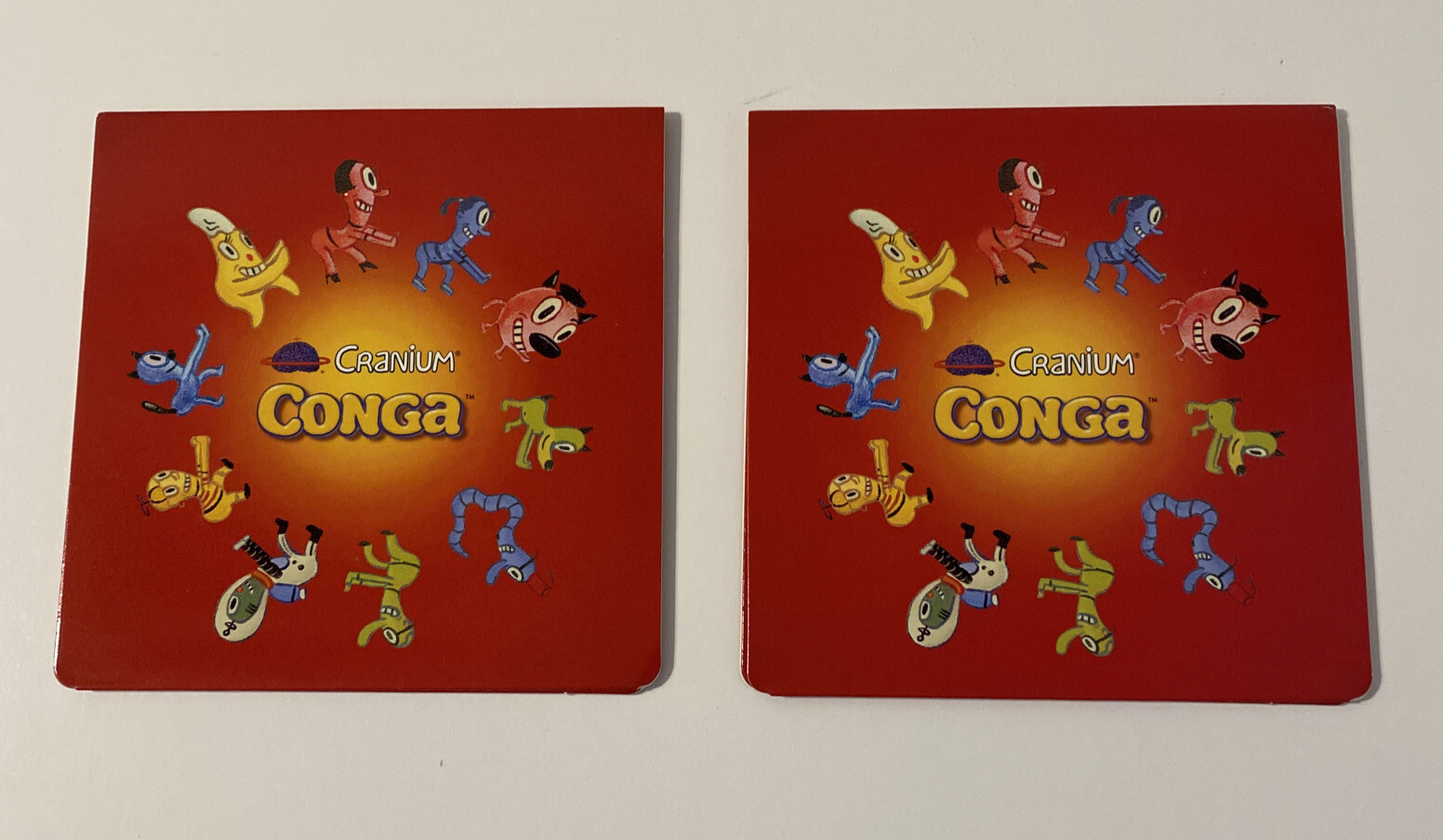 Cranium Conga Family Game 2 Replacement Scoring Cards w/Red Center