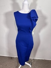  Eliza J Women’s Blue Color Sleeveless Sheath Dress Size 2 