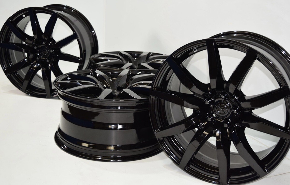 20” Nissan GTR Gloss Black Wheels Factory OEM Rays Forged