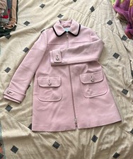 Prada Pink Wool Dress Coat Jacket Women's Size 42/Medium Authentic Brand New