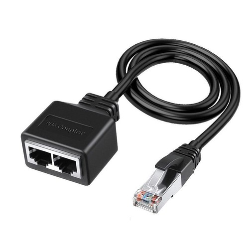 RJ45 Adapter 2 in 1 Ethernet LAN Network Splitter Patch Extender Connector E6S8 - Photo 4/9