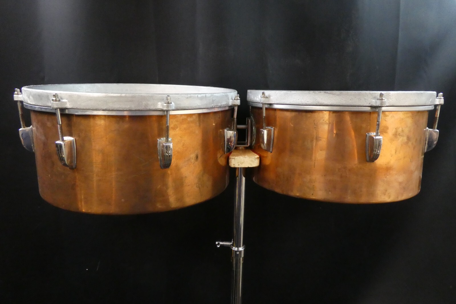 Vintage WFL Ludwig Copper Shell 13" & 14" Timbales w/ Stand eBay