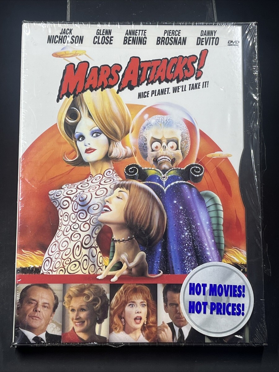 Mars Attacks (DVD, 1997, Snapcase) Jack Nicholson Danny DeVito