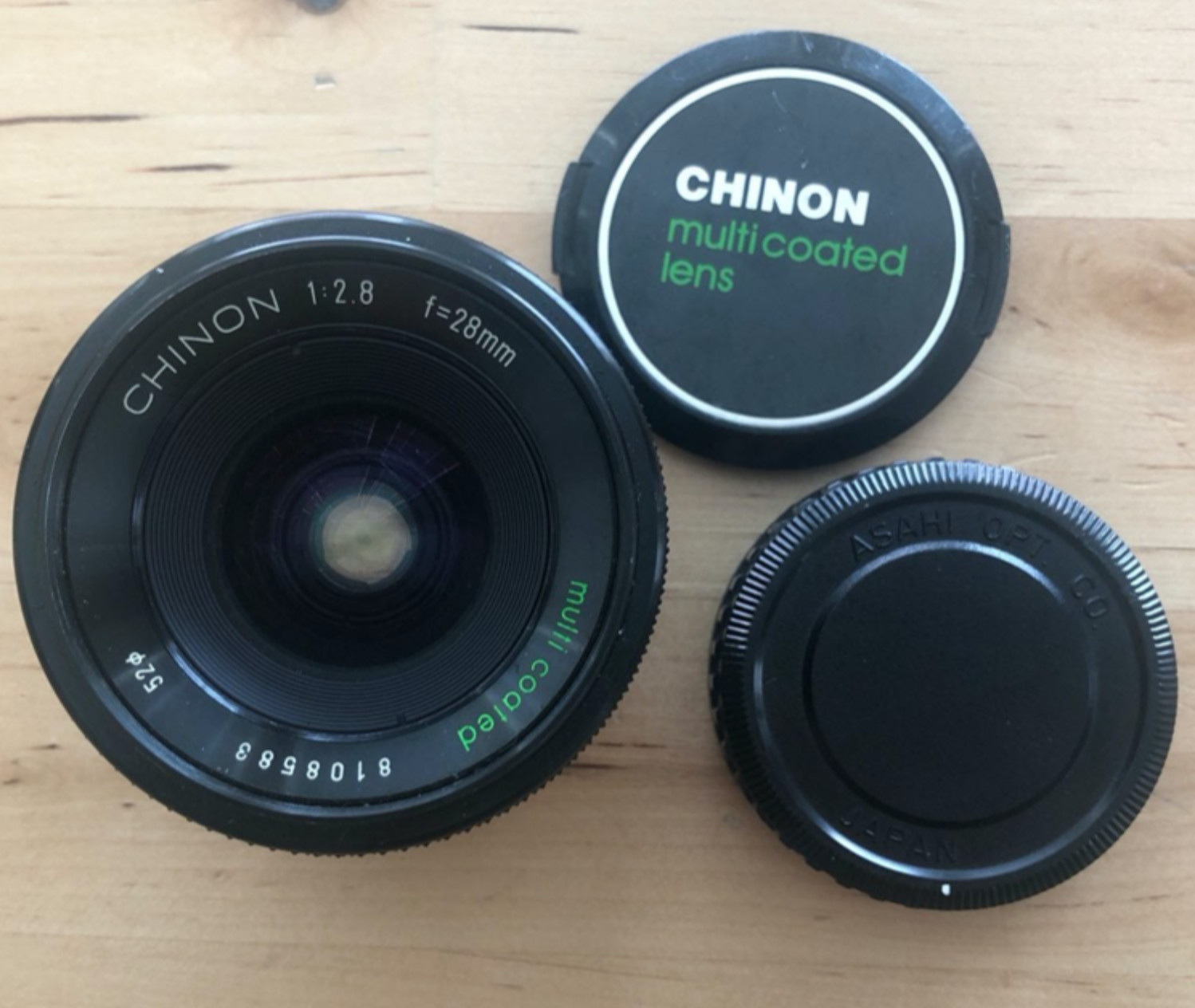 Chinon 28mm Multi Coated for Pentax K Mount PK SLR Lens Nasa - Main Image