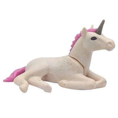 Playmobil White/Pink Unicorn Lying Fairy Medieval Magic Figure
