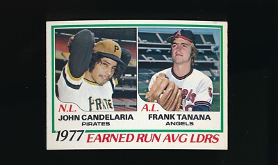1978 Topps #207 1977 Earned Run Avg Leaders * John Candelaria/Frank Tanana * NM