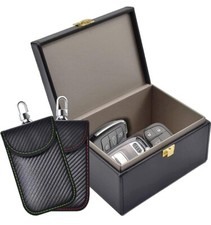 Faraday Box 2 Pack Faraday Bag, Faraday Cage Key Fob Protector, RFID Signal...
