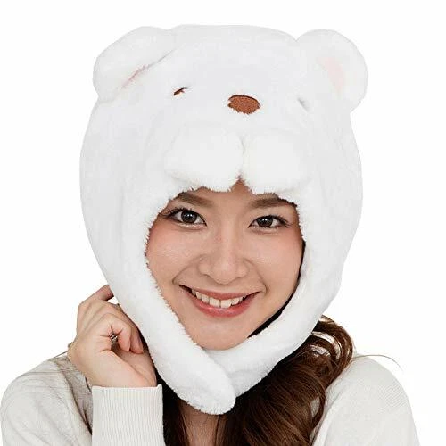 SAZAC Kigurumi Cap Sumikko Gurashi Shirokuma Cosplay Costume Party