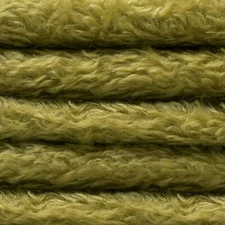1/6 yd 325H Golden Olive INTERCAL 5/8" Semi-Sparse Heirloom Finish Mohair Fabric
