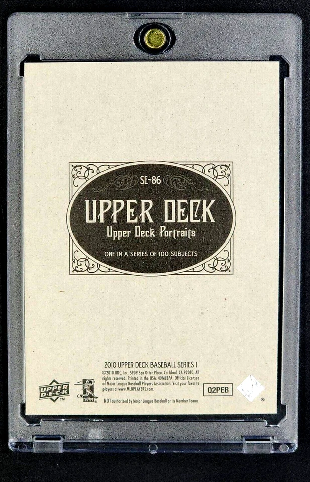 2010 UD Upper Deck Portraits SE-86 Evan Longoria Tampa Bay Rays Baseball Card - Image 2 of 4