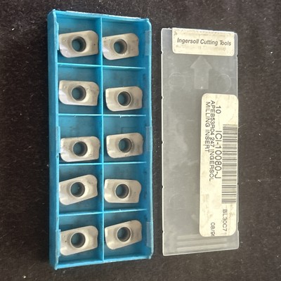 Qty. 10, Ingersoll APKT160432, 247 Carbide Milling Inserts. APEB53R04 iso P,M,S.