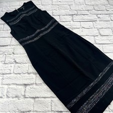 White House Black Market Womens Dress Size 4 Sleeveless Fitted Sheath Midi