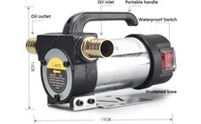 24V DC Electric Diesel Fuel Transfer Pump Self Priming Oil Pump Kit Clips Hose