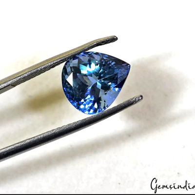 4.85 Ct Natural Tanzanite D-Block Pear Cut Vibrant Blue Loose Certified Gemstone