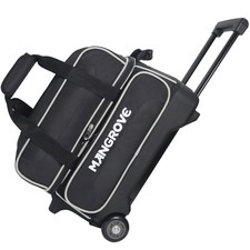 2 Ball Bowling Bag with Wheels, Double Bowling Bags 2 Ball Roller w/Separate ...