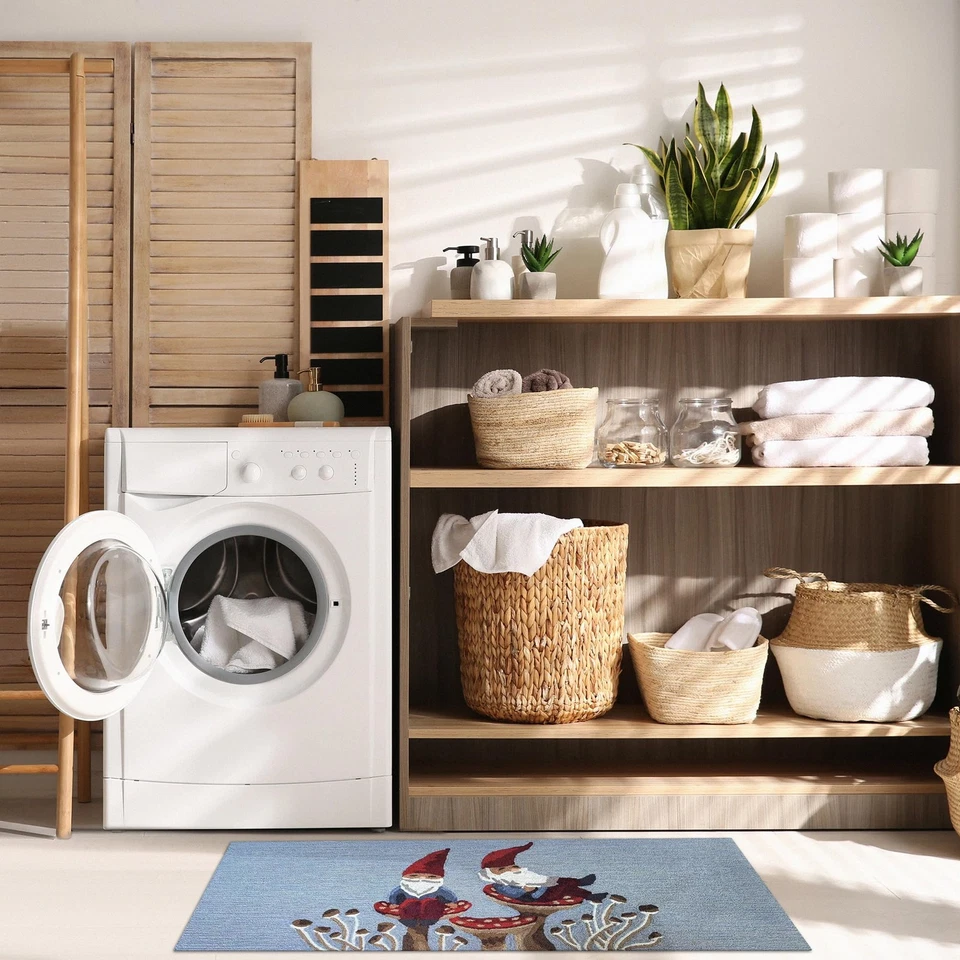 Tapete de área durável tufado à mão interno/externo FRONTPORCH - Jardim contemporâneo... - Imagem 4 de 4