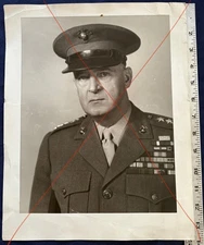 Vintage USMC WW2 Photo Marine Commandant Alexander Vandegrift MoH Navy Cross