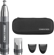 Conair Men Ear, Nose and Eyebrow Trimmer, Patented 360° Bevel Blade for No Pull