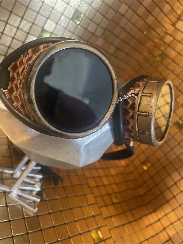 Vintage Steampunk Welding Goggles Burning Man Mad Max Cosplay Festival Costume - Image 2 of 4