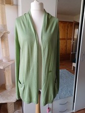  Seide Kaschmir Cardigan Grün Elegant Leicht Gr. S