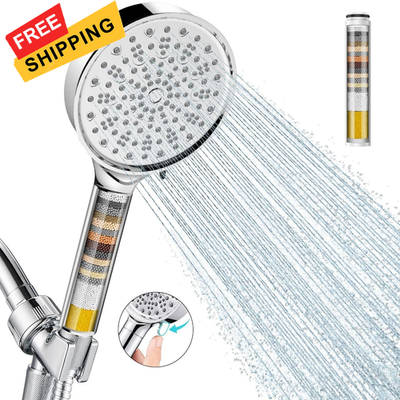 #ad Cobbe Filtered Shower Head with Handheld High Pressure 6 Spray ‎‎1. Chrome $32.84