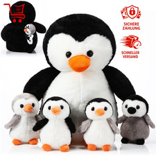 Pinguin Plüsch Spielzeug Set 5-teilig, Mama mit 4 Babys, 35 cm