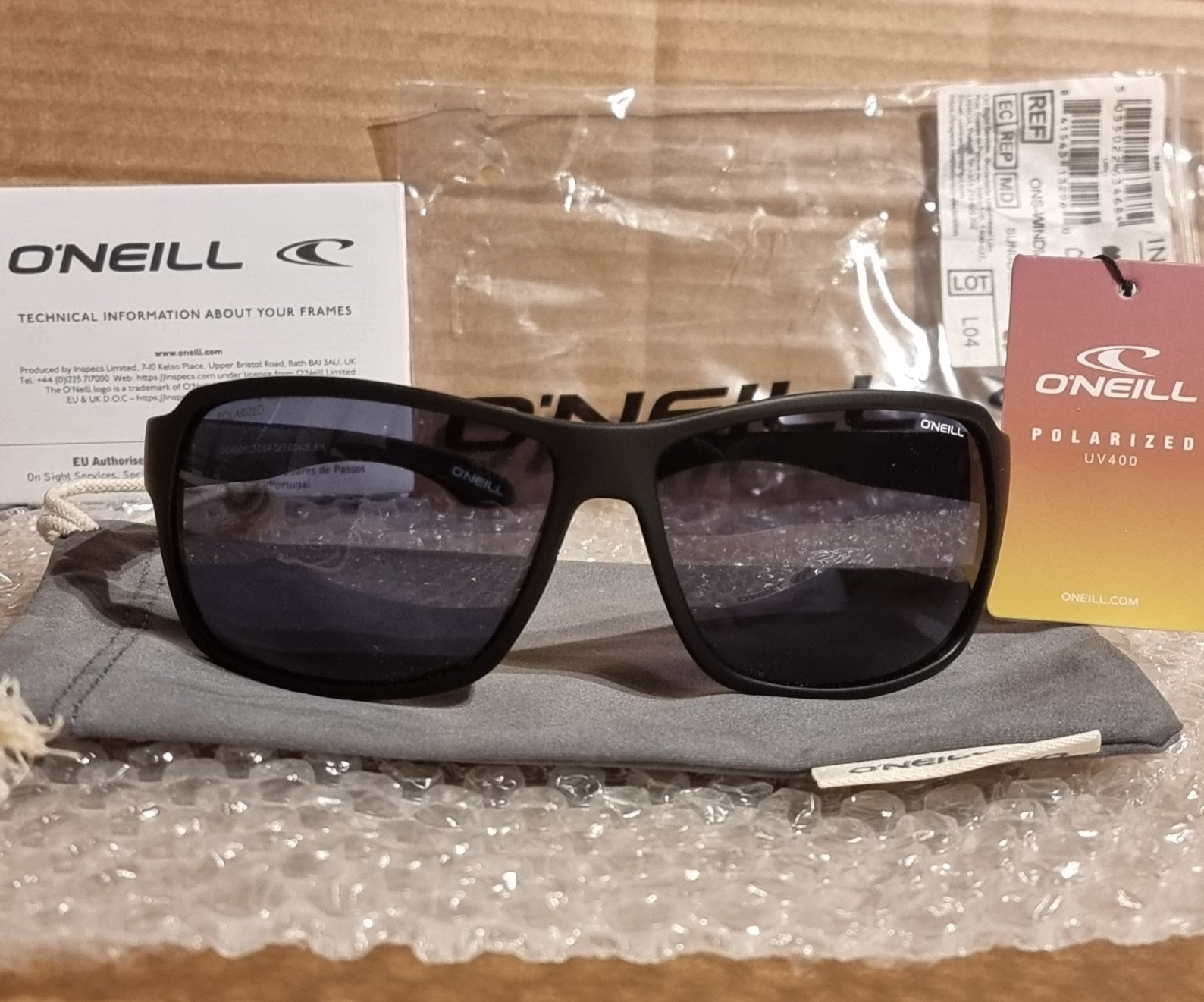 O'Neill Windmills 104P Matte Black Unisex Polarised Wrap Around Sunglasses - OS