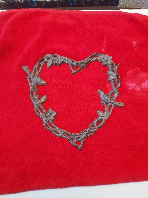 Valentine's Day Wall Art Metal Heart With Birds & Flowers!