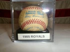 VINTAGE-RAWLINGS BASEBALL- SIGNED BY-1985 ROYALS-SEVERAL SIGNATURES-LOT# 57-