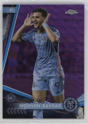 2024 Topps Chrome MLS Purple Wave Refractor 62/199 Mounsef Bakrar Rookie RC 1hs9