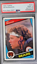 Jim McMahon Chicago Bears Autographed Signed 1984 Topps #227 Card PSA 9/10