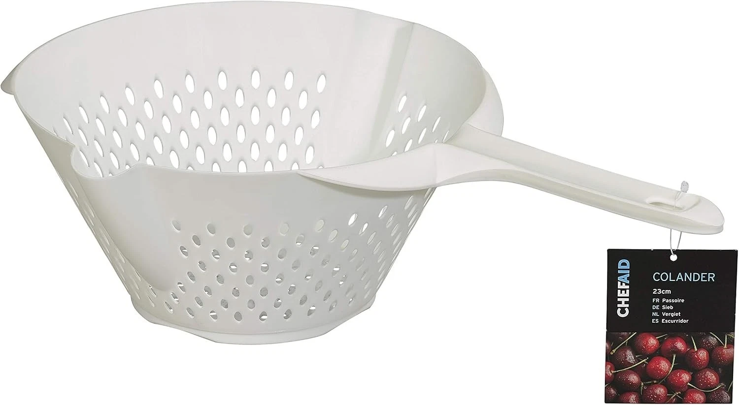 23cm Plastic Colander with Dual Pouring Lips and Handle, Lightweight, Durable
Opens in a new window