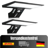 Solarwandleuchte Mit Bewegungsmelder 90 Led 4 Modi Wetterfest