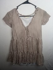 Altar'd State Striped Dress Size Small Short Sleeve
