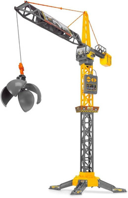 Dickie Toys Mighty Crane (110 Cm) - Spielzeug Kran Mit 360°-Drehung, Abrissbirne