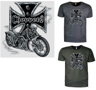 Chopper Biker T-Shirt Herren Custom Bikerstyle Motiv Motorradtreffen *4005