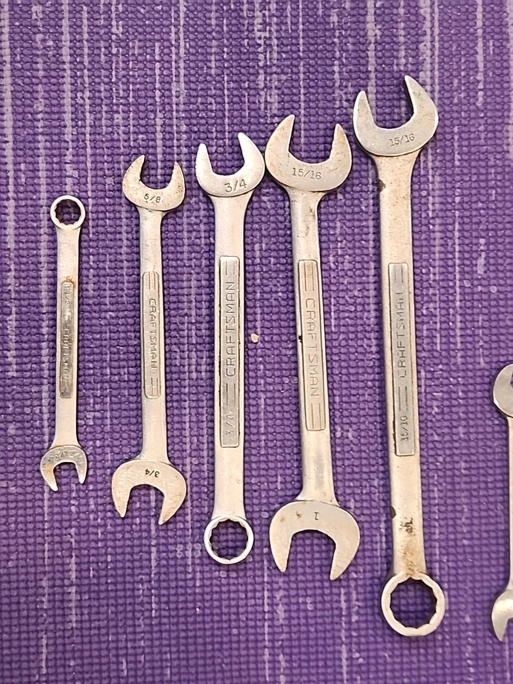 🇺🇸 Principalmente Craftsman Chave de extremidade de caixa dupla, Chave de extremidade aberta e outros LOTE DE 16 - Imagem 2 de 4