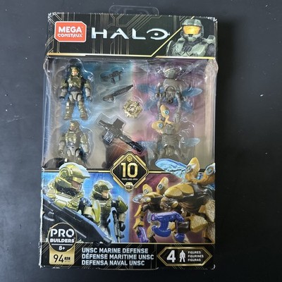 NEW Mega Construx HALO Pro Builders UNSC MARINE DEFENSE 4 Figs 94 PCS 2018 C-pic