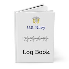 US Navy Officer Admiral ADM Log Book Emblem Journal