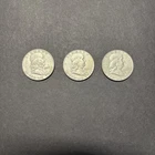 Franklin Half Dollars Silver Lot of 3 coins - 1961 D, 1962 D, 1963 D