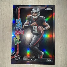 2025 Topps Chrome Football #FS-19 Michael Penix FUTURE STARS REFRACTOR - Falcons