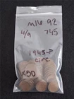 BAG of x50 1945 CIRCULATED Lincoln Wheat Penny's                        #MF-1692