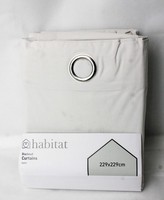 Habitat Blackout Eyelet Curtains Cream 90x90” 229x229cm Thermal Lined RRP £75